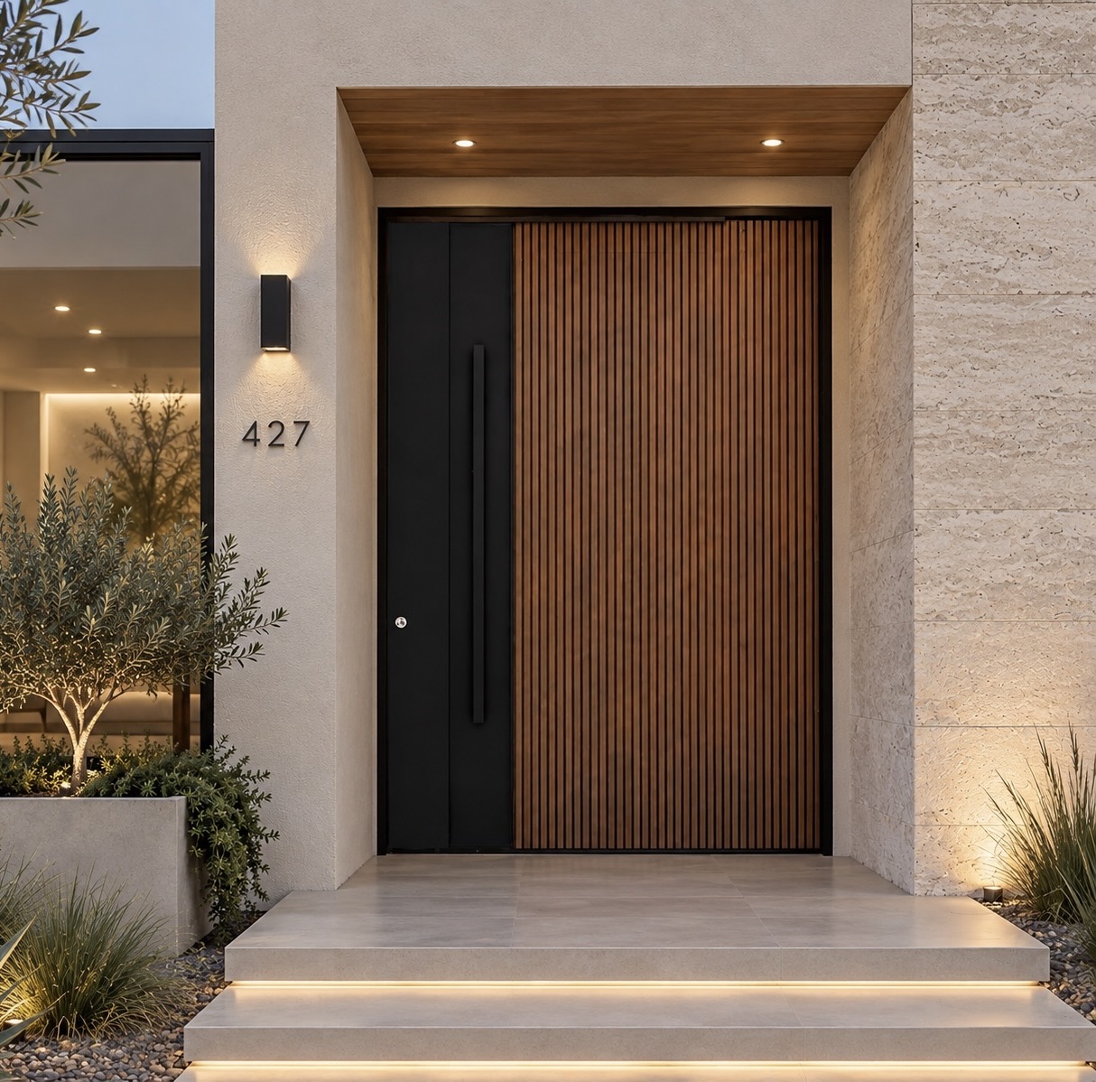 Monsoon architectural entry door